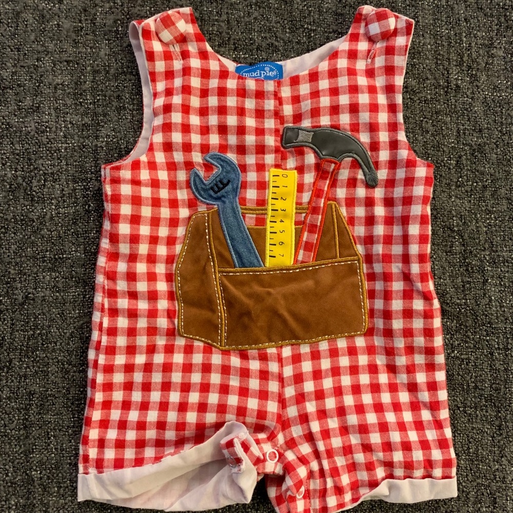 Mudpie Shortie Overall 0-6 Months